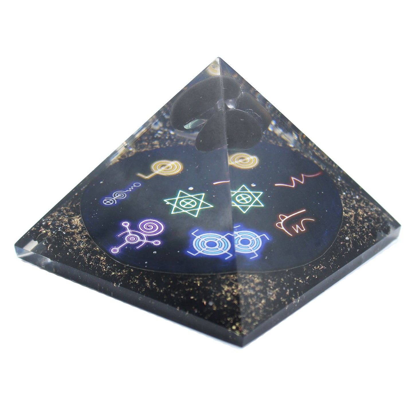 Orgonit piramis - Éjféli Reiki - 90mm