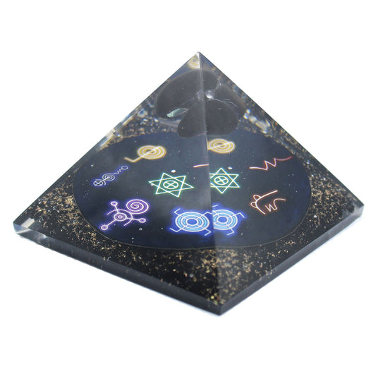 Orgonit piramis - Éjféli Reiki - 90mm