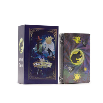Lila Fóliás Tarot Kártya Készlet - Boszorkány Tarot - füzettel