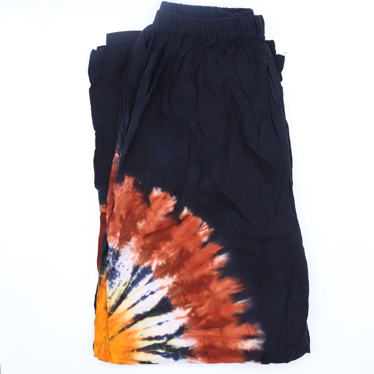Japanese Style Lounge Pants - Black Chocolate & Orange