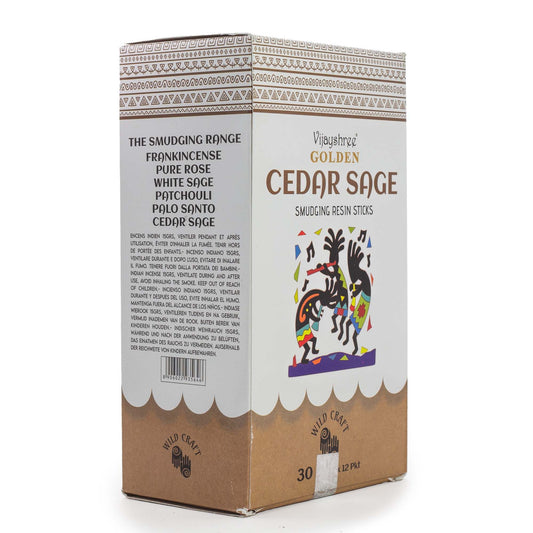 30g Arany Cédrus Zsálya Füstölőgyanta Botok (6db)