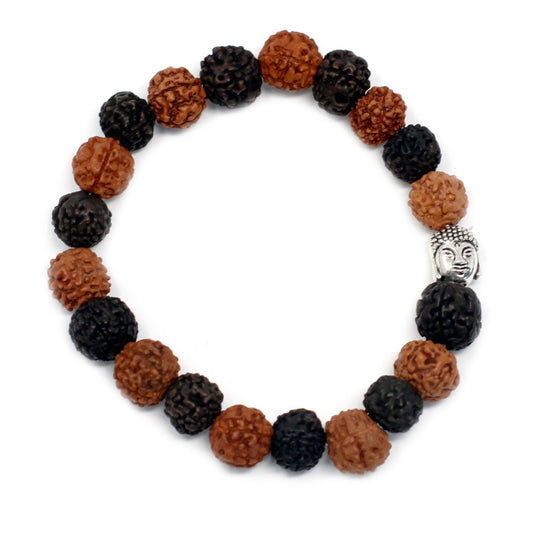 Rudraksha Buddha karkötő Mala - vegyes