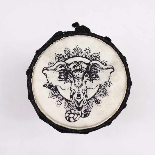 Kézműves, széles fejű djembe dob – 20 cm