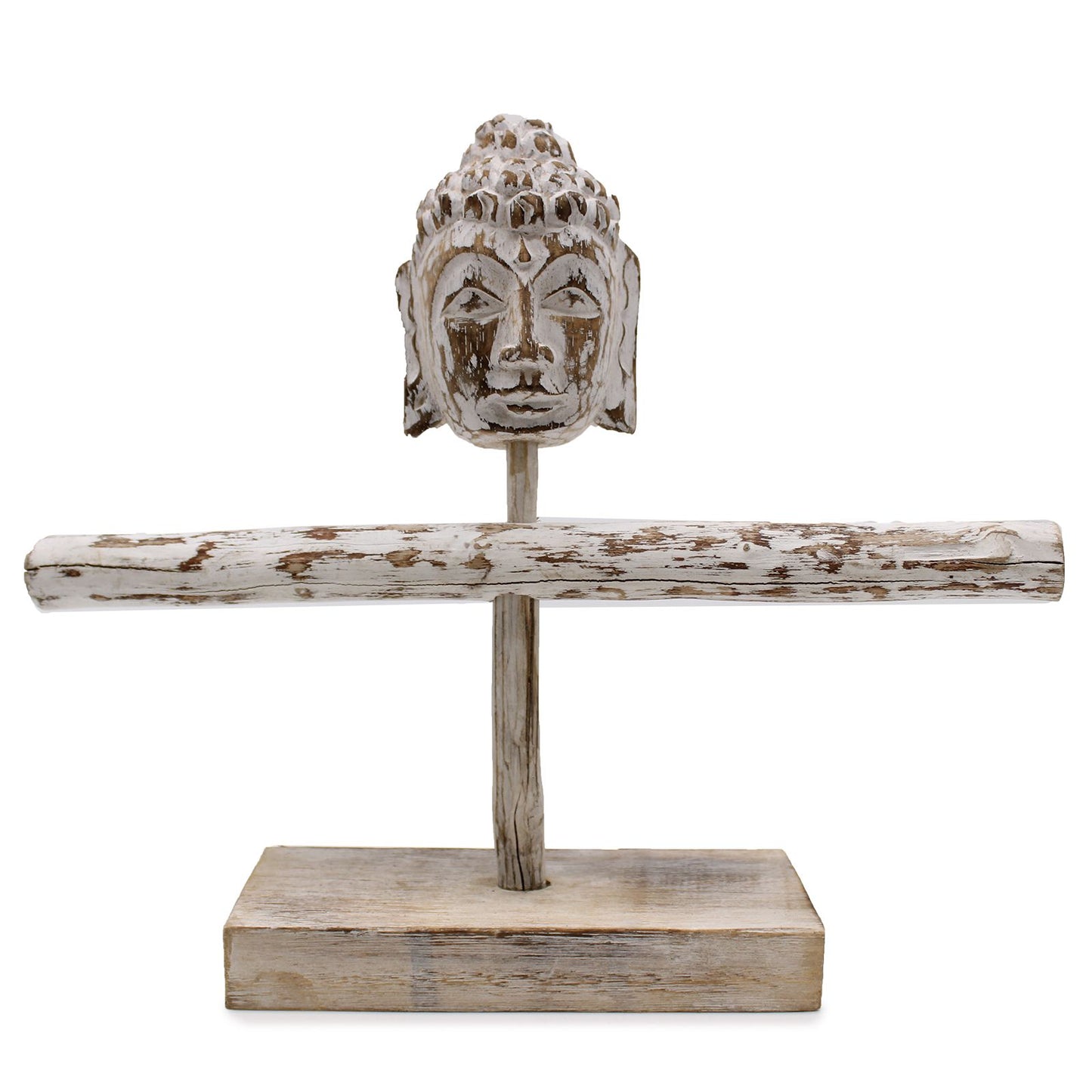 Egyágú és Buddha-állvány – Fehérre meszelt