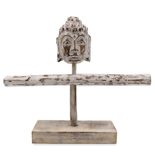 Egyágú és Buddha-állvány – Fehérre meszelt