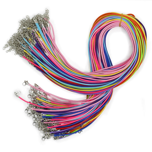 Csomagok - Viaszolt Medálzsinórok - 2mm x 55cm - Vegyes színekben - Vegyes (10 szín)