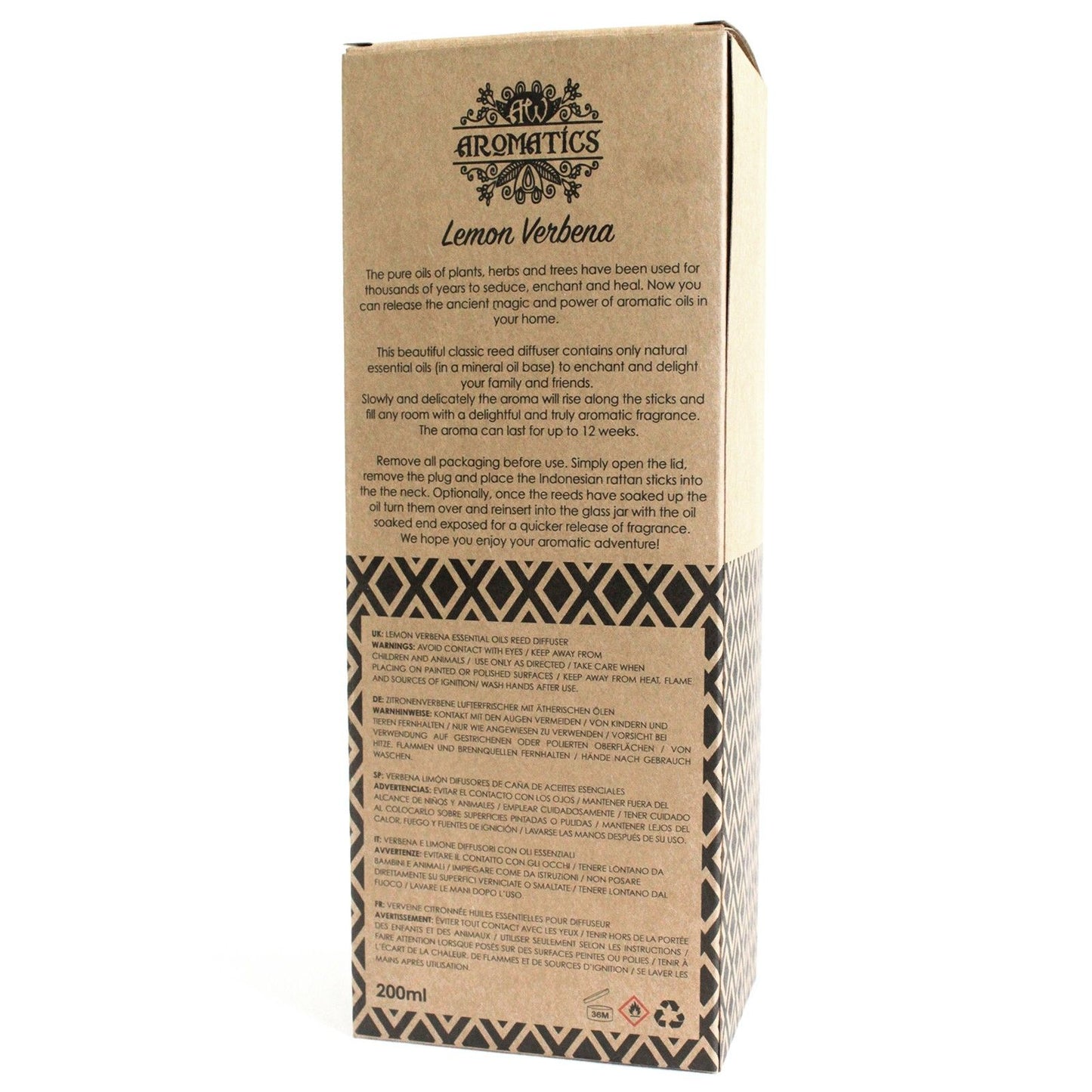 200 ml-es Citromverbéna Illóolajos Párologtató Diffúzor (pálcikás)