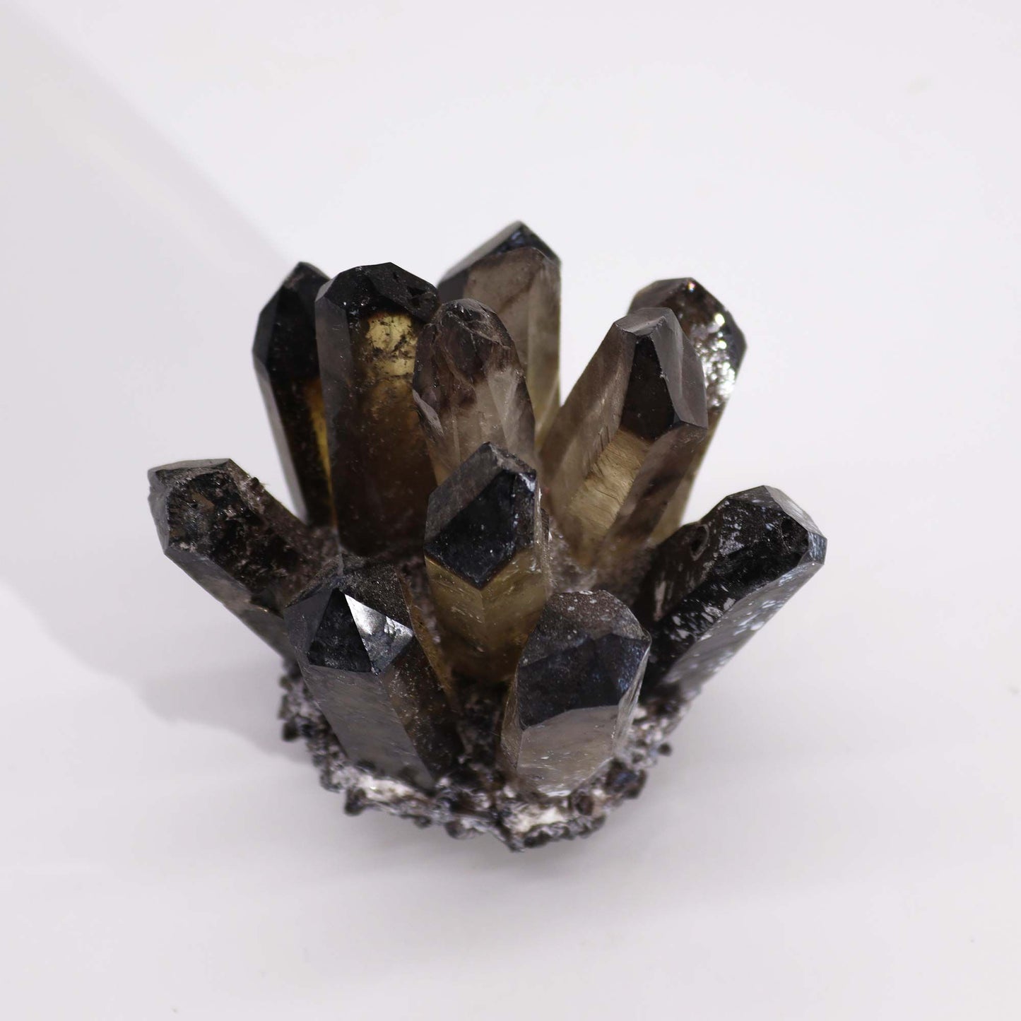 Crafted Quartz Cluster - Smoky Ghost Quartz (approx 250-300gm 8cm)