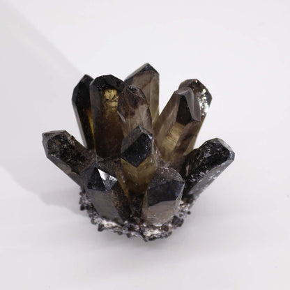 Crafted Quartz Cluster - Smoky Ghost Quartz (approx 250-300gm 8cm)
