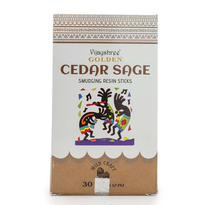 30g Arany Cédrus Zsálya Füstölőgyanta Botok (6db)