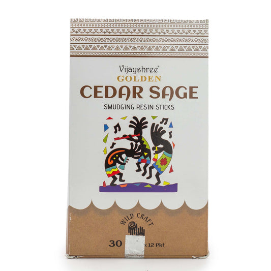 30g Arany Cédrus Zsálya Füstölőgyanta Botok (6db)