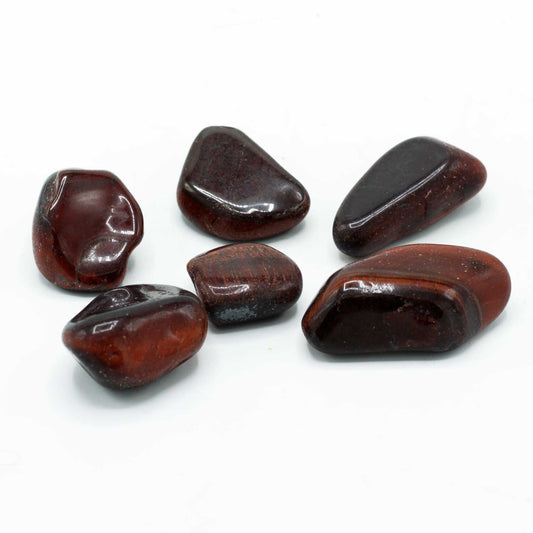 6 db-os afrikai drágakő tigrisszem - piros - 8-as méret - 30 mm (KG)