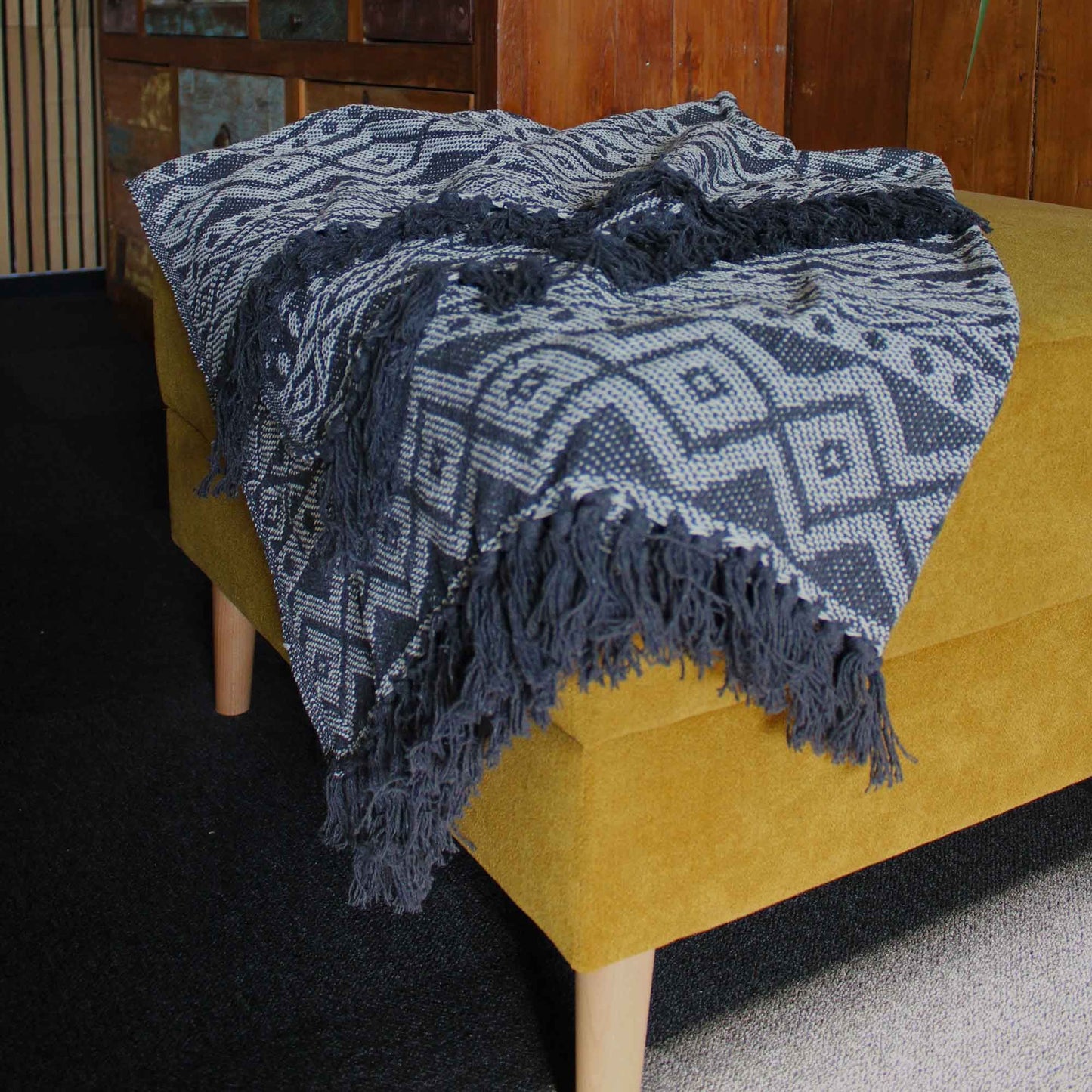 Boho Komfort Plédek - Szürke Geometrikus