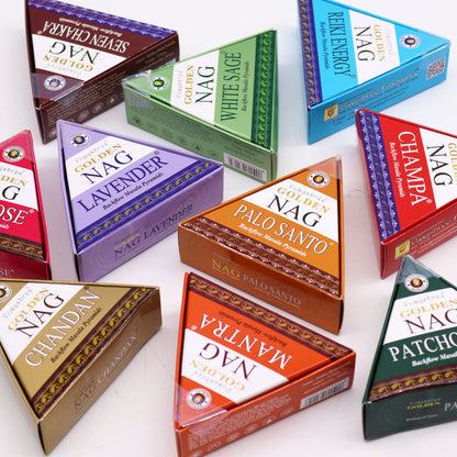 42g Jumbo Golden Nag – Reiki Energia Visszaáramló Füstölő Kúp