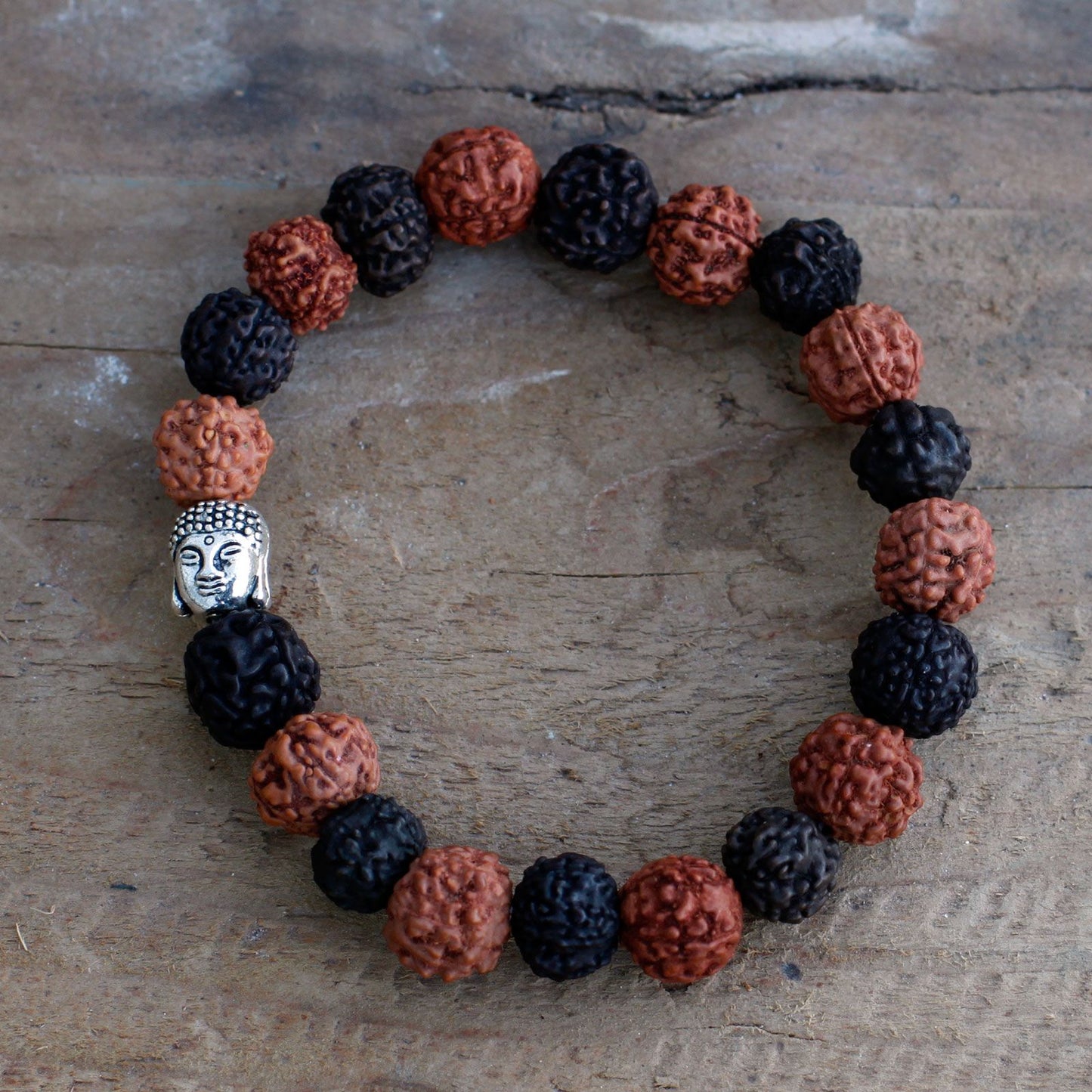 Rudraksha Buddha karkötő Mala - vegyes
