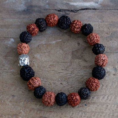 Rudraksha Buddha karkötő Mala - vegyes