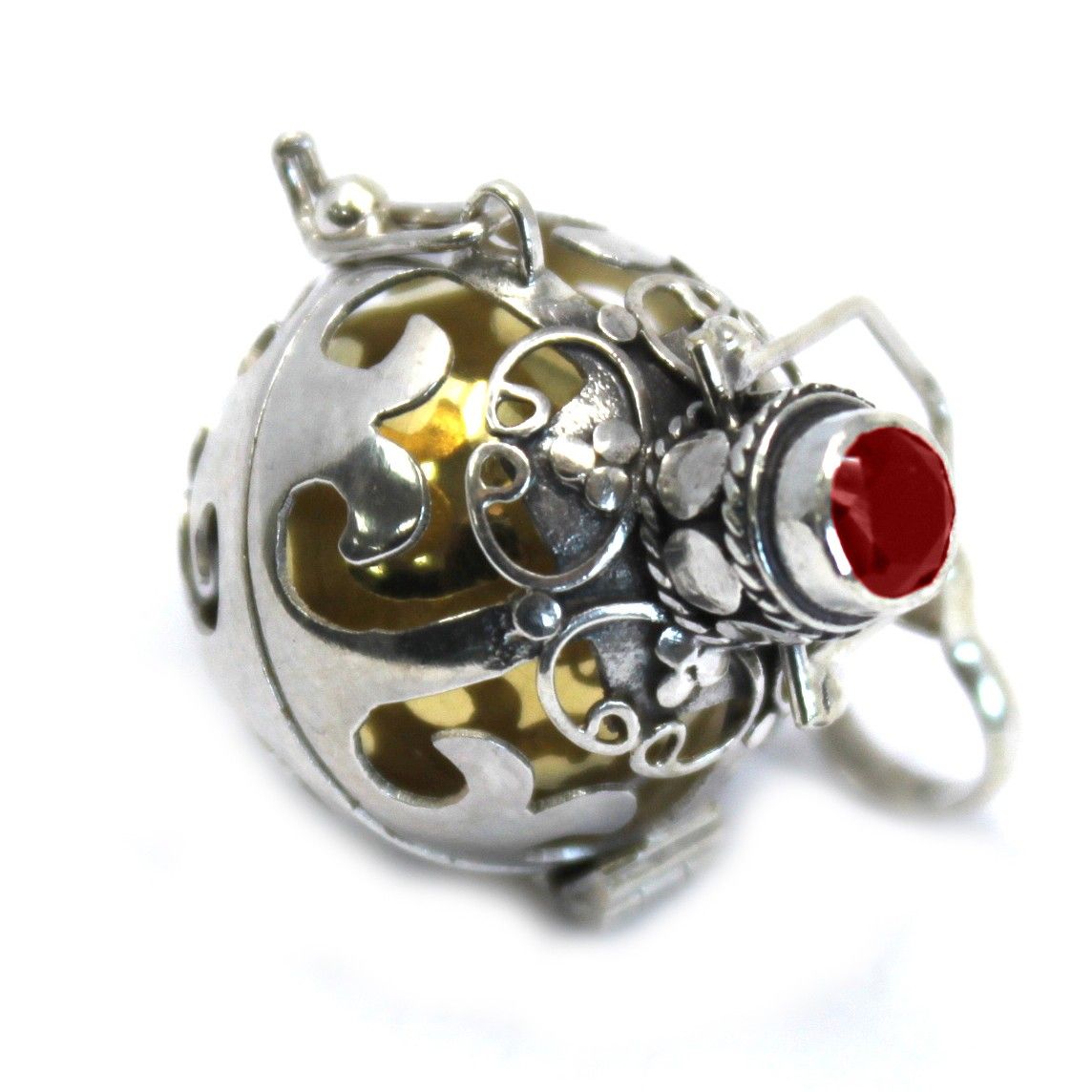 Ezüst Angyal csengő - Mágikus - 18mm