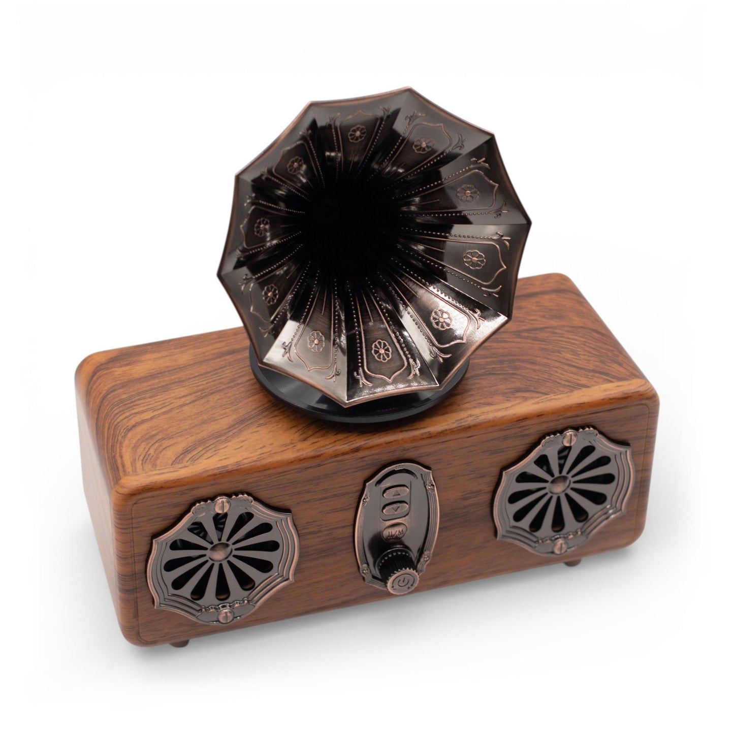 Retro mini dupla gramofon hangszóró – Bluetooth – 2 x 5,4 watt