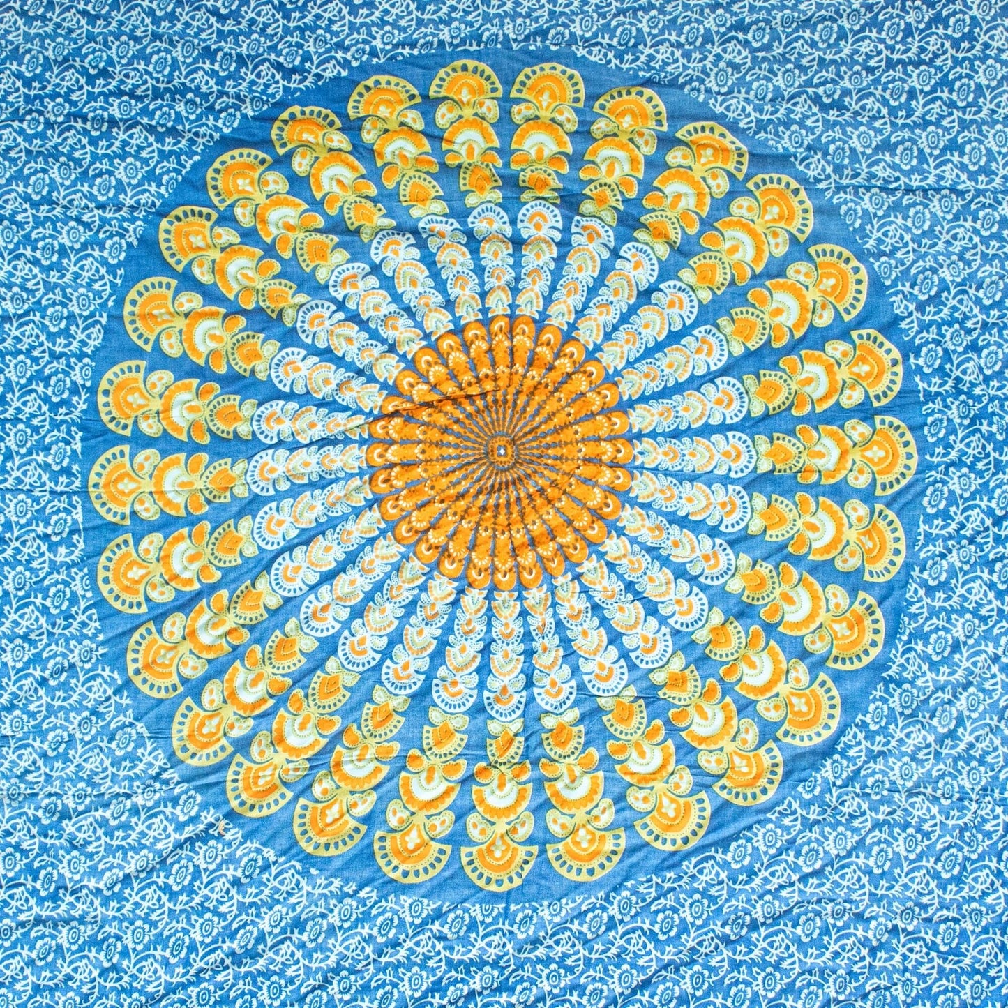 Teal narancssárga Mandela szarong