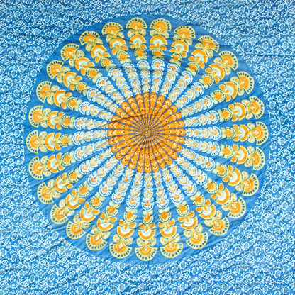Teal narancssárga Mandela szarong