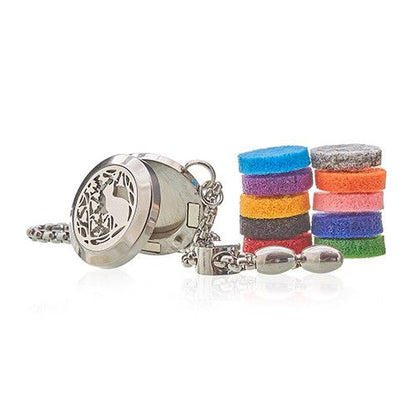 Aromaterápiás karkötő – macska és virágok – 20 mm
