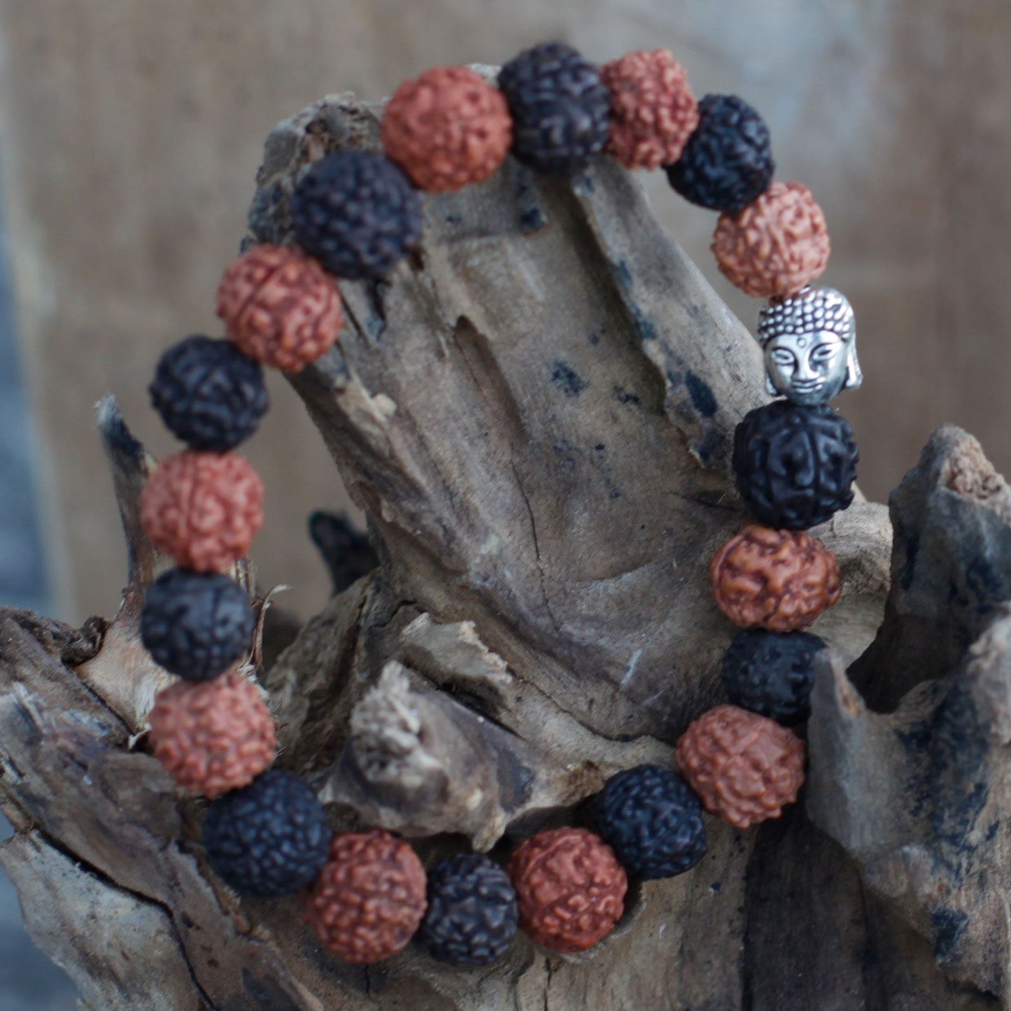 Rudraksha Buddha karkötő Mala - vegyes