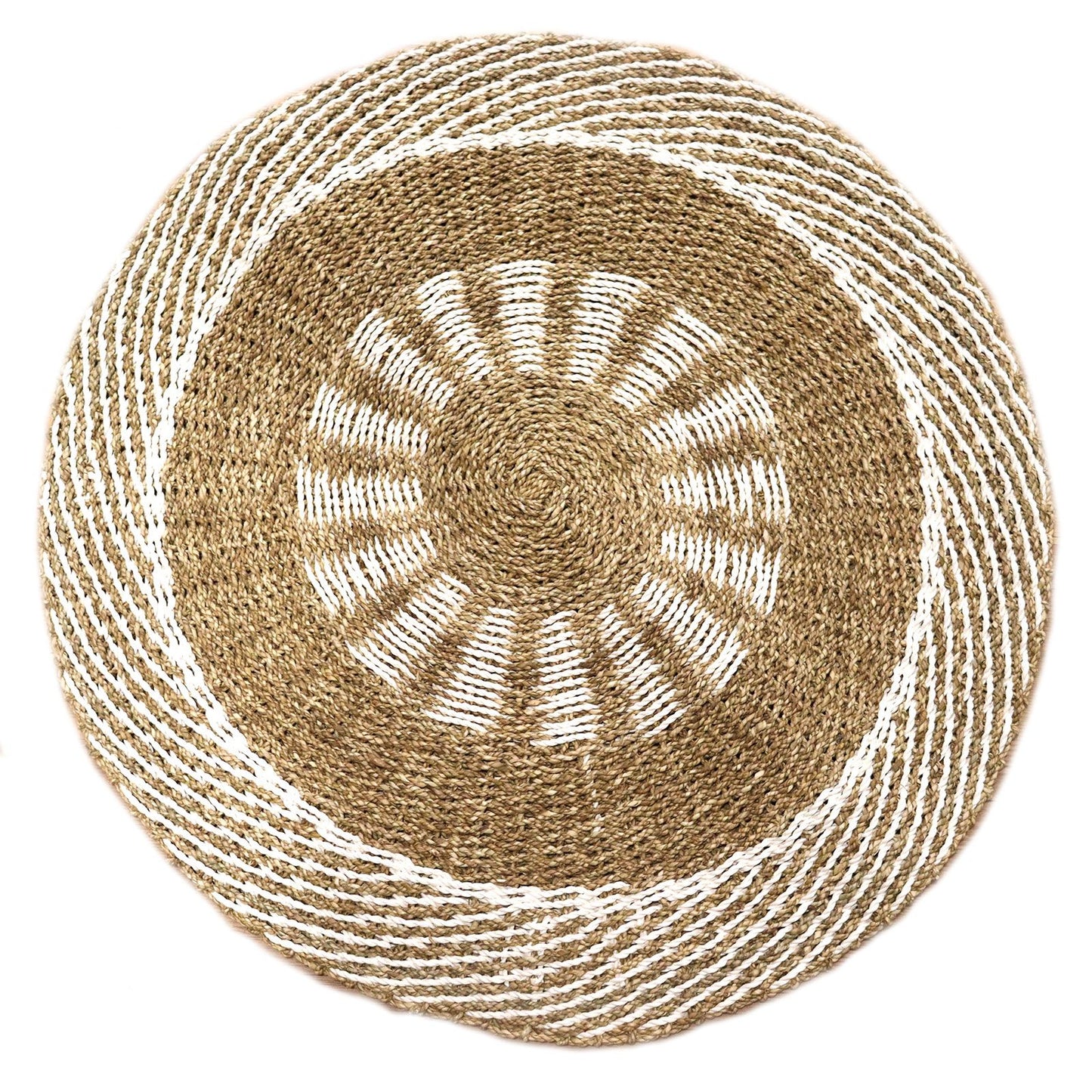 Kerek tengerifű, fehér és drapp – Belső nap – 1 m