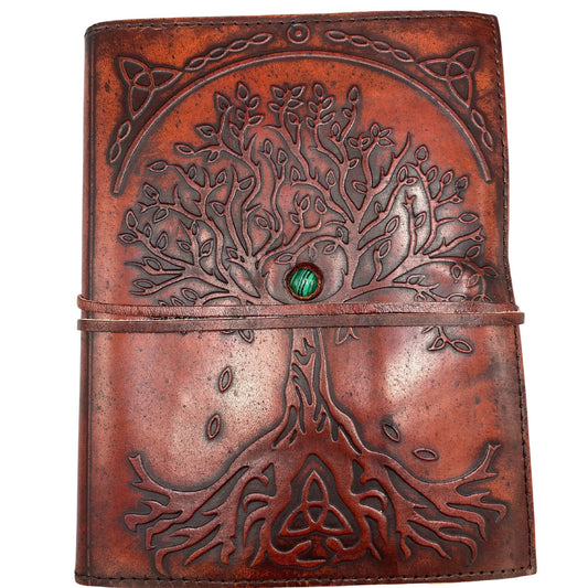Nagy életfa bőr napló – 20x16x2 cm