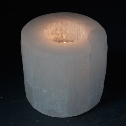 Szelenit Gyertyatartó Henger - 8 cm