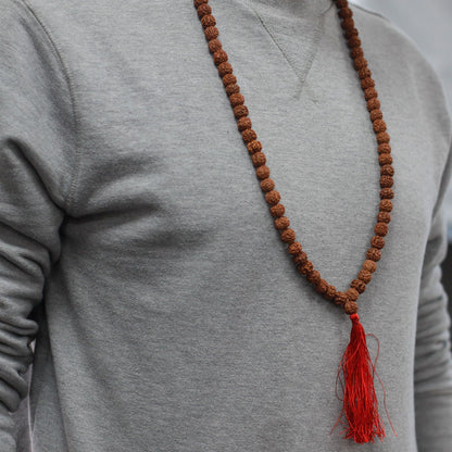 108 szemes Rudraksha Mala – barna