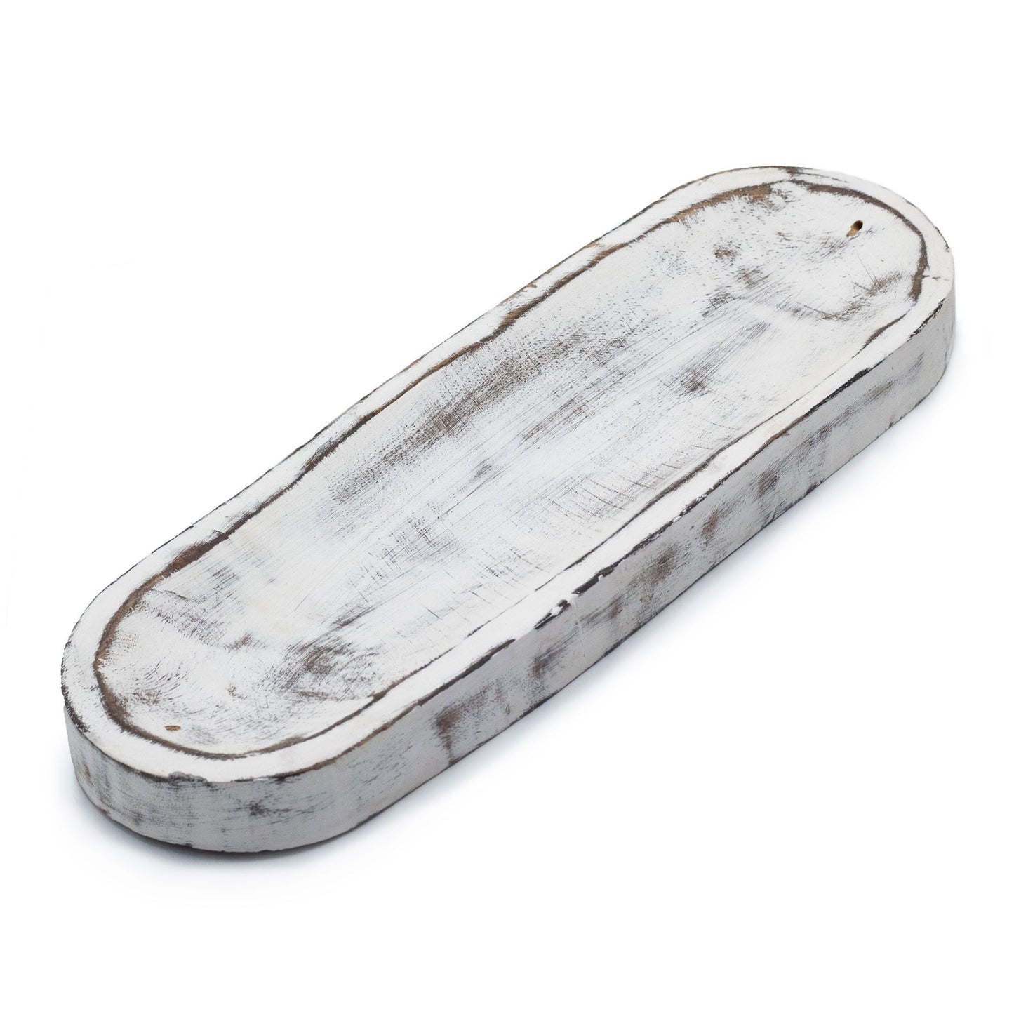 Nagy tömjéntálca 30x10 cm - Klasszikus fehérre meszelt