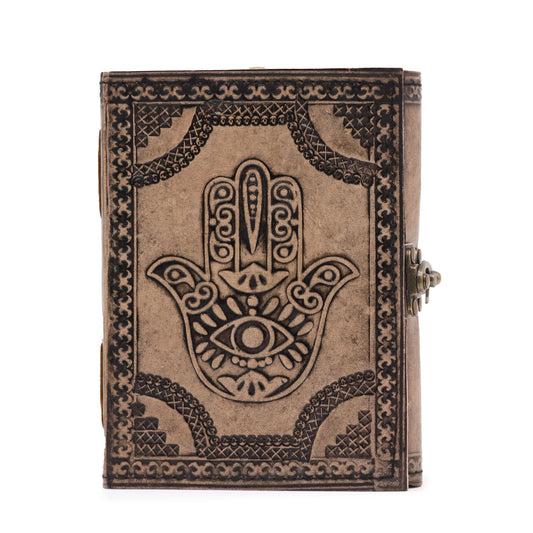 Hamsa - Ezoterikus jegyzetfüzet - Antik szürke - 200 oldal, varrott szélű - 17.5x12.5x3cm