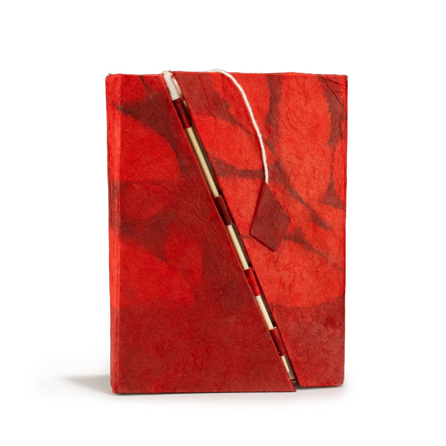 Lokta merész virágos bambusz zárral ellátott jegyzetfüzet – közepes (15x12 cm) – 45 lap – rubin