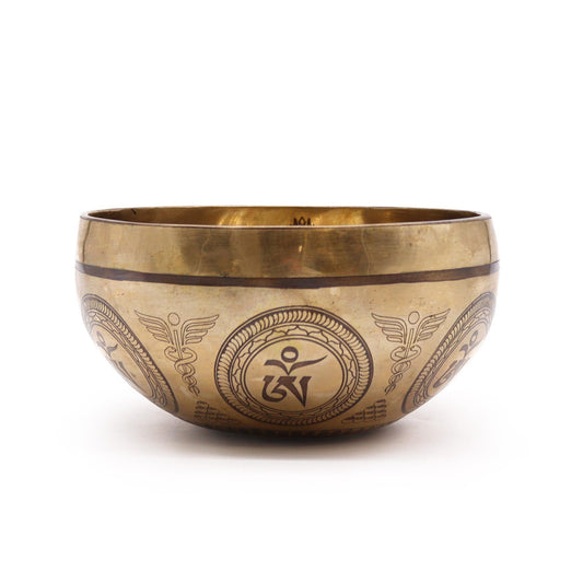 Tibeti gyógyító vésett tál – 16cm – Bódhi fa Buddha