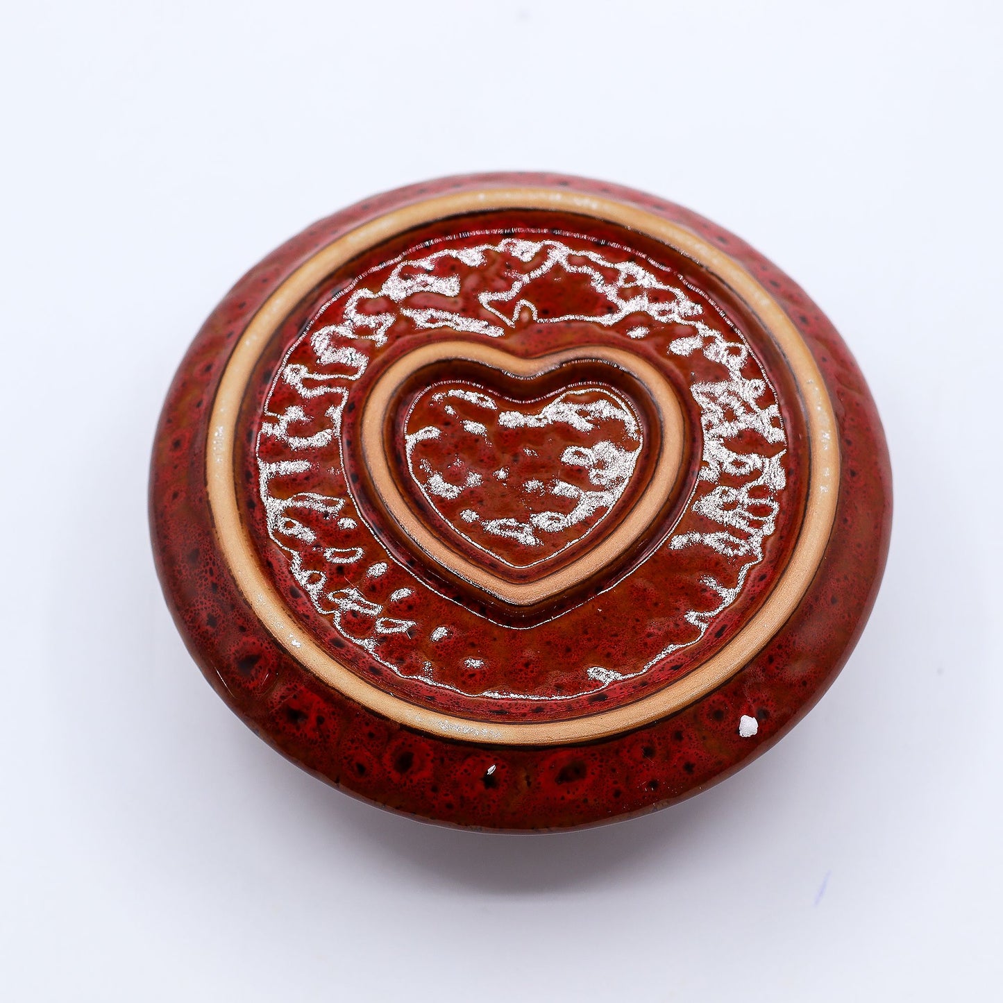 Palo Santo rúd & Füstölőtartó – Mandala – Piros, szívfényű bevonattal