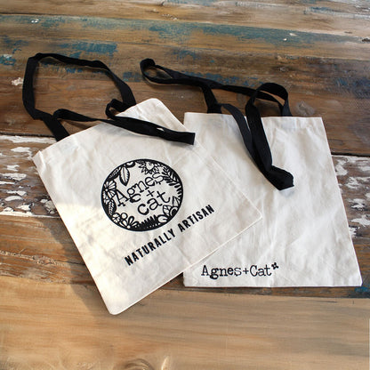 Agnes and Cat Cotton Bag 6oz - 35x30 cm - Naturally Artisan