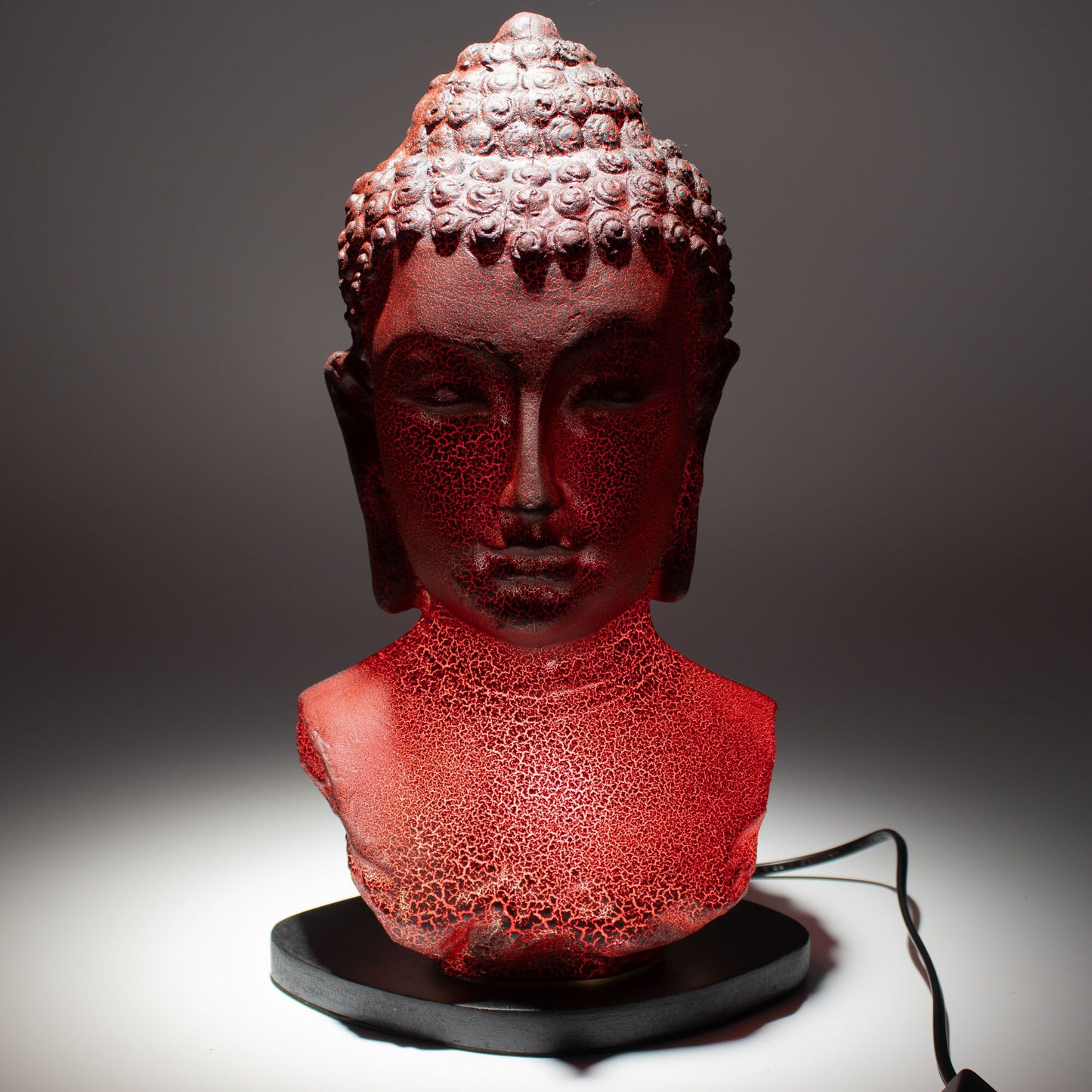Buddha mellszobor lámpa, olvadó láva - Ovális talpazat