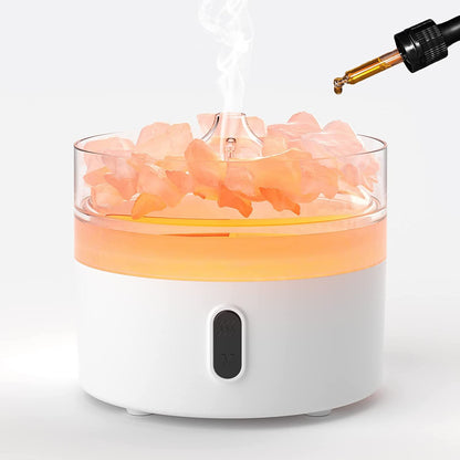Himalájai só Aroma Diffúzor - Éjjeli lámpa - USB-C - Lánghatás (só mellékelve)