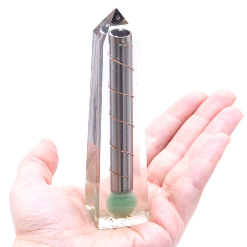 Orgonit Obeliszk Energetizáló Zöld Aventurin - 110x30 mm