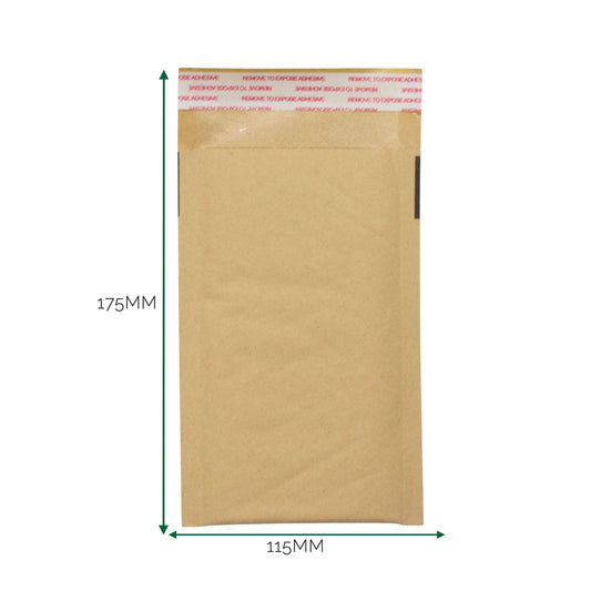 Kraft légpárnás boríték (115x175+40mm)