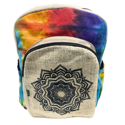 Batikolt kender nagy hátizsák - mandala