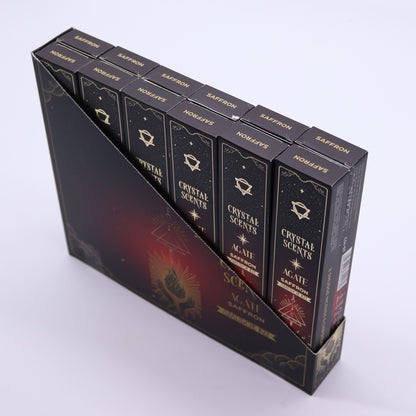 Vörös Achát Kristály Illatos Füstölő - Sáfrány