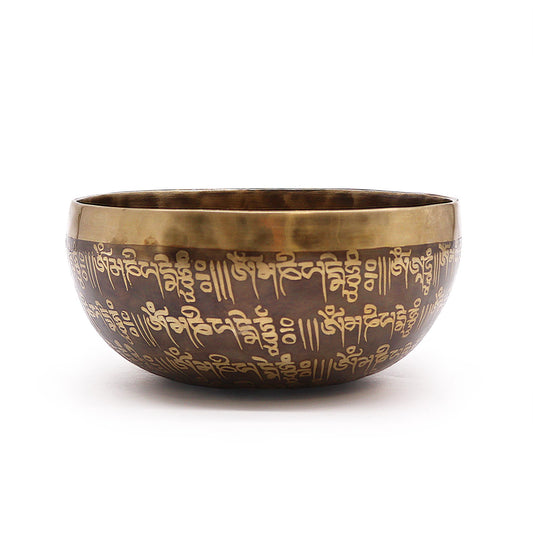 Tibeti gyógyító vésett tál – 16 cm – Mantra