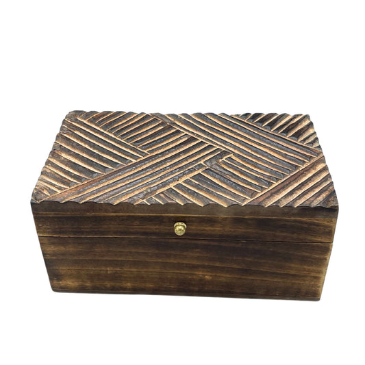 Vintage Deco - Többfunkciós doboz - 22x12x10cm - Antik vonalak