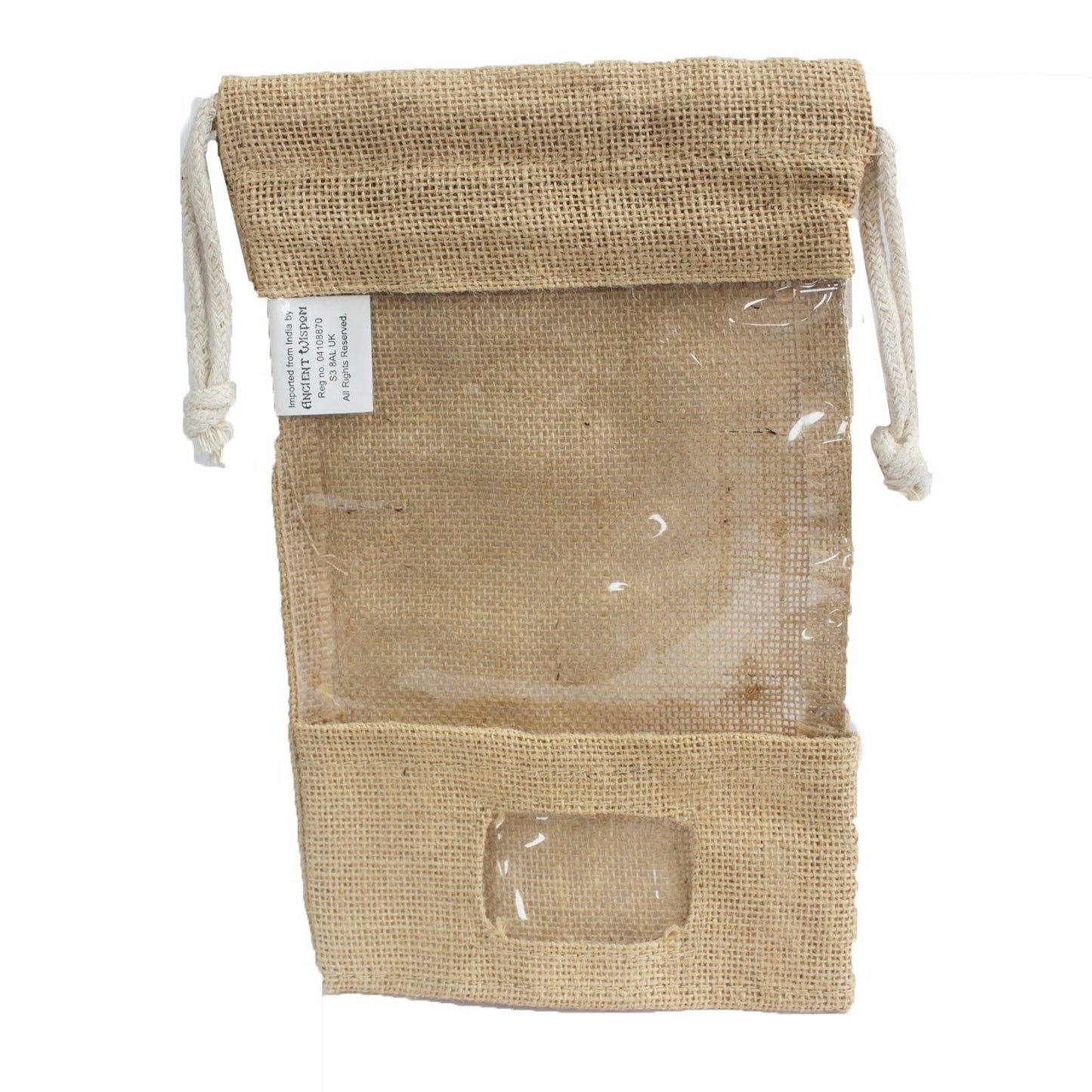 Jute Window Bag 25x16cm & pocket 