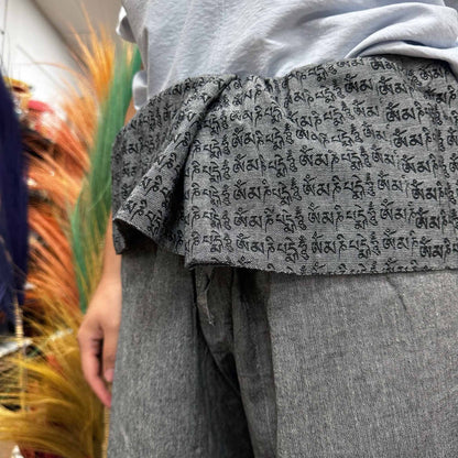 Jóga és Fesztivál Nadrág – Thai Halász Mandala Mantra szürke alapon