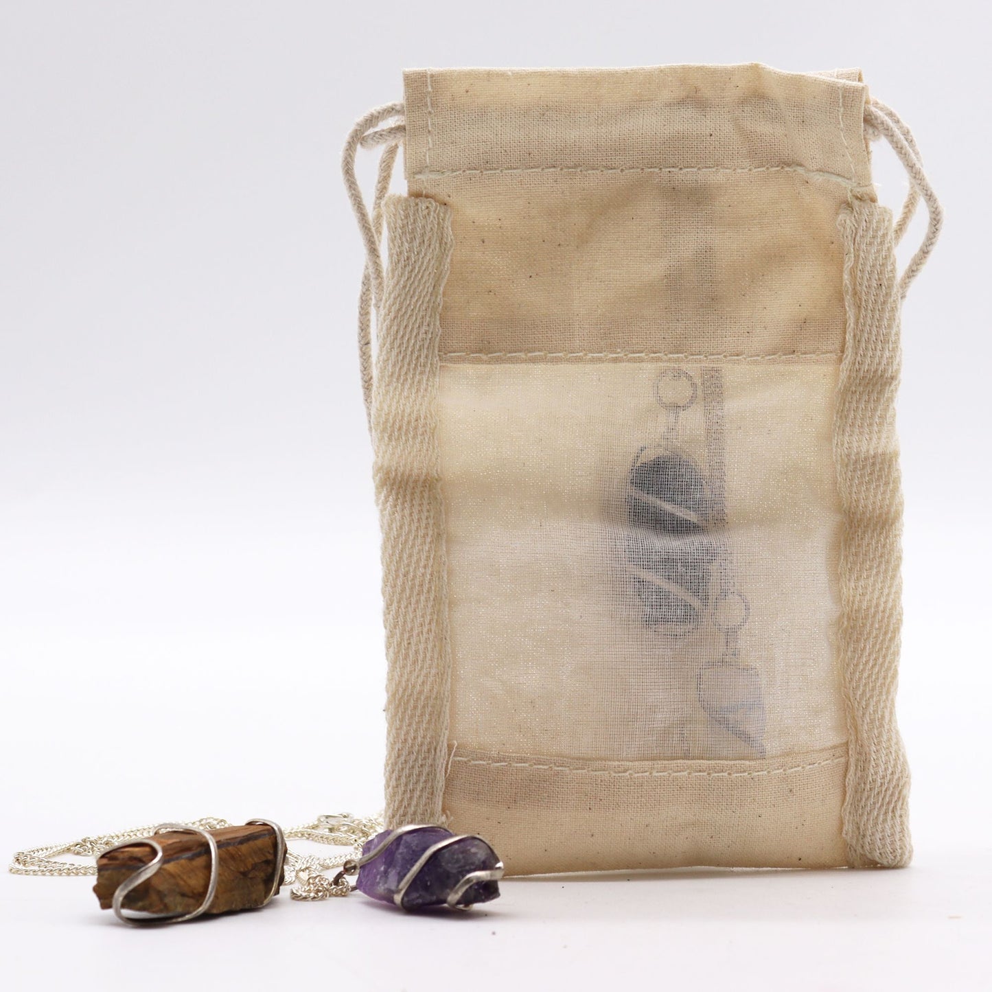 Kicsi pamut ablakos tasak - 10x15cm