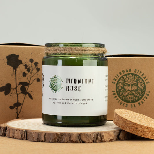 Greenman Woodwick Szója Gyertya - Éjféli Rózsa
