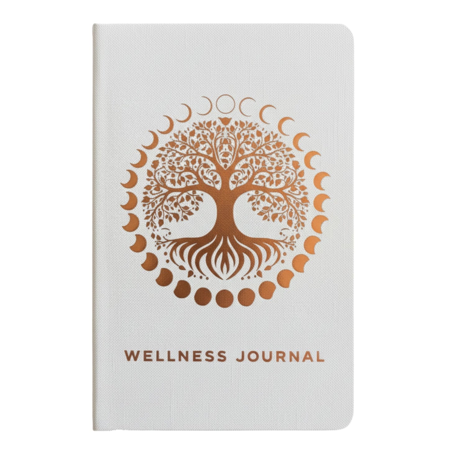 Fehér wellness napló - 120 oldal - Rozéarany életfa