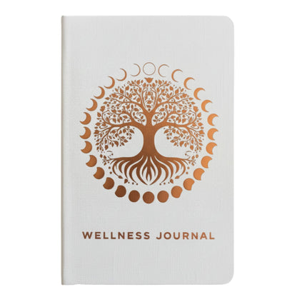 Fehér wellness napló - 120 oldal - Rozéarany életfa